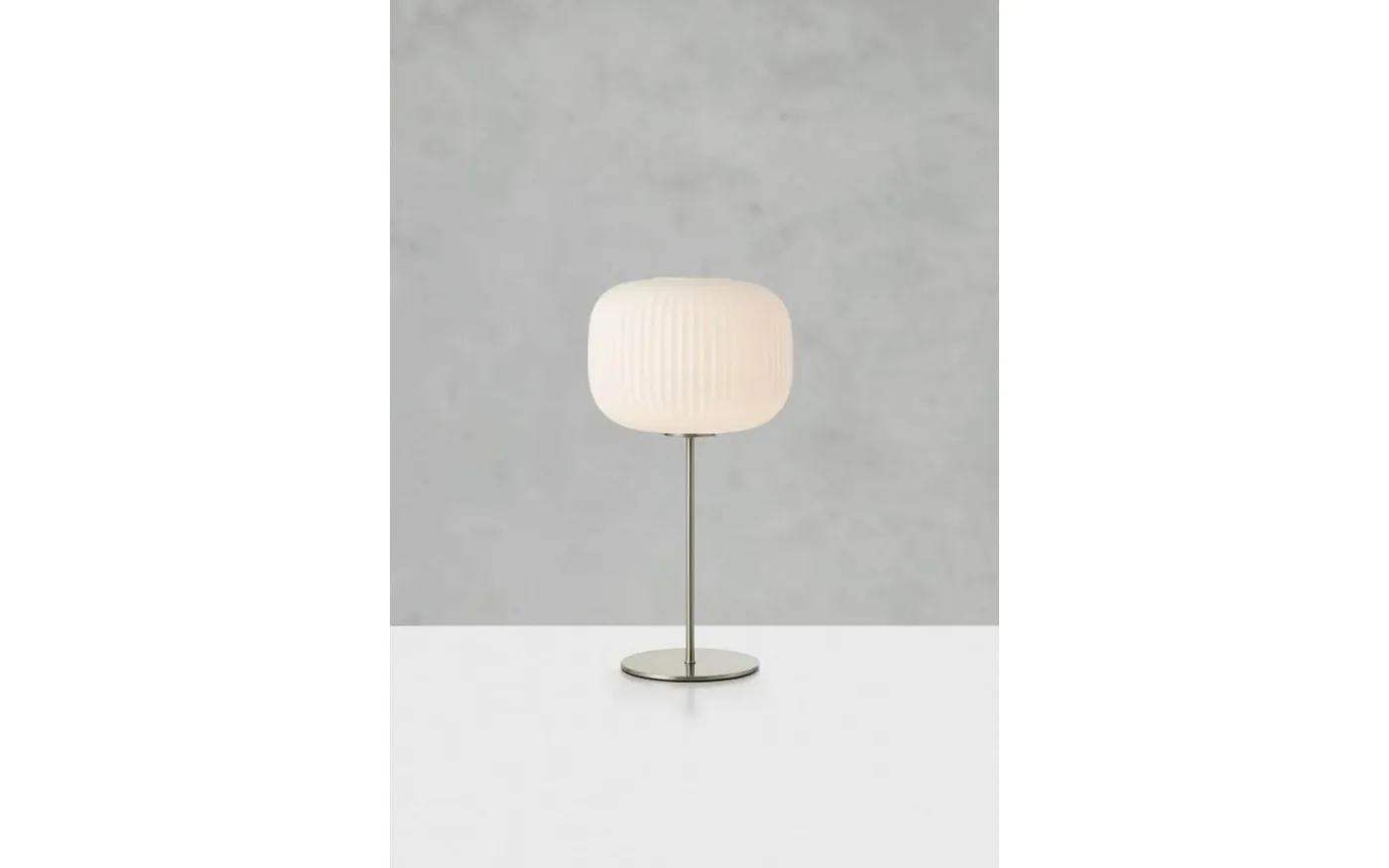 Sober Bordslampa 50cm Vit/Satinnickel