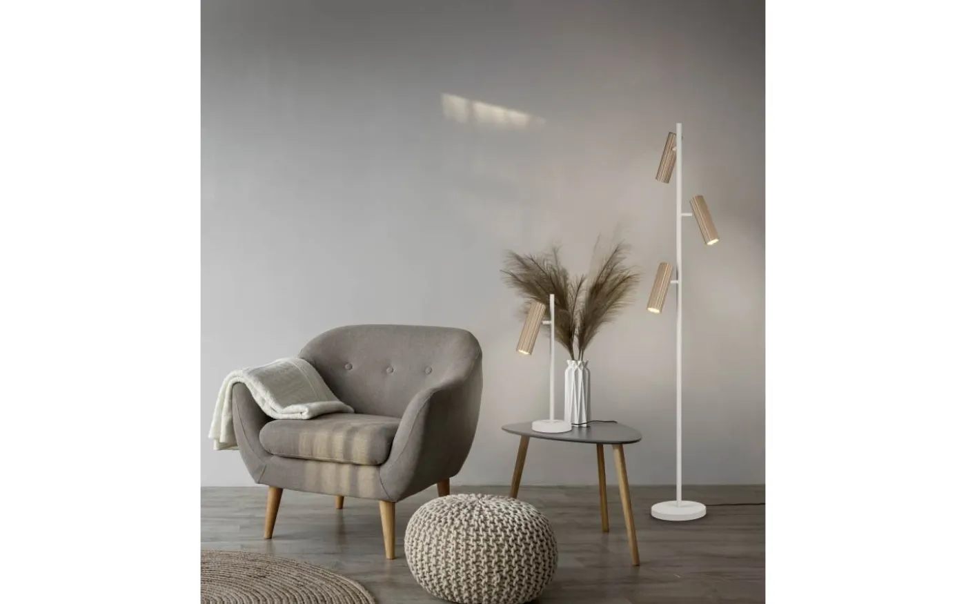 Soka Golvlampa GU10 kaffe/varmgrå