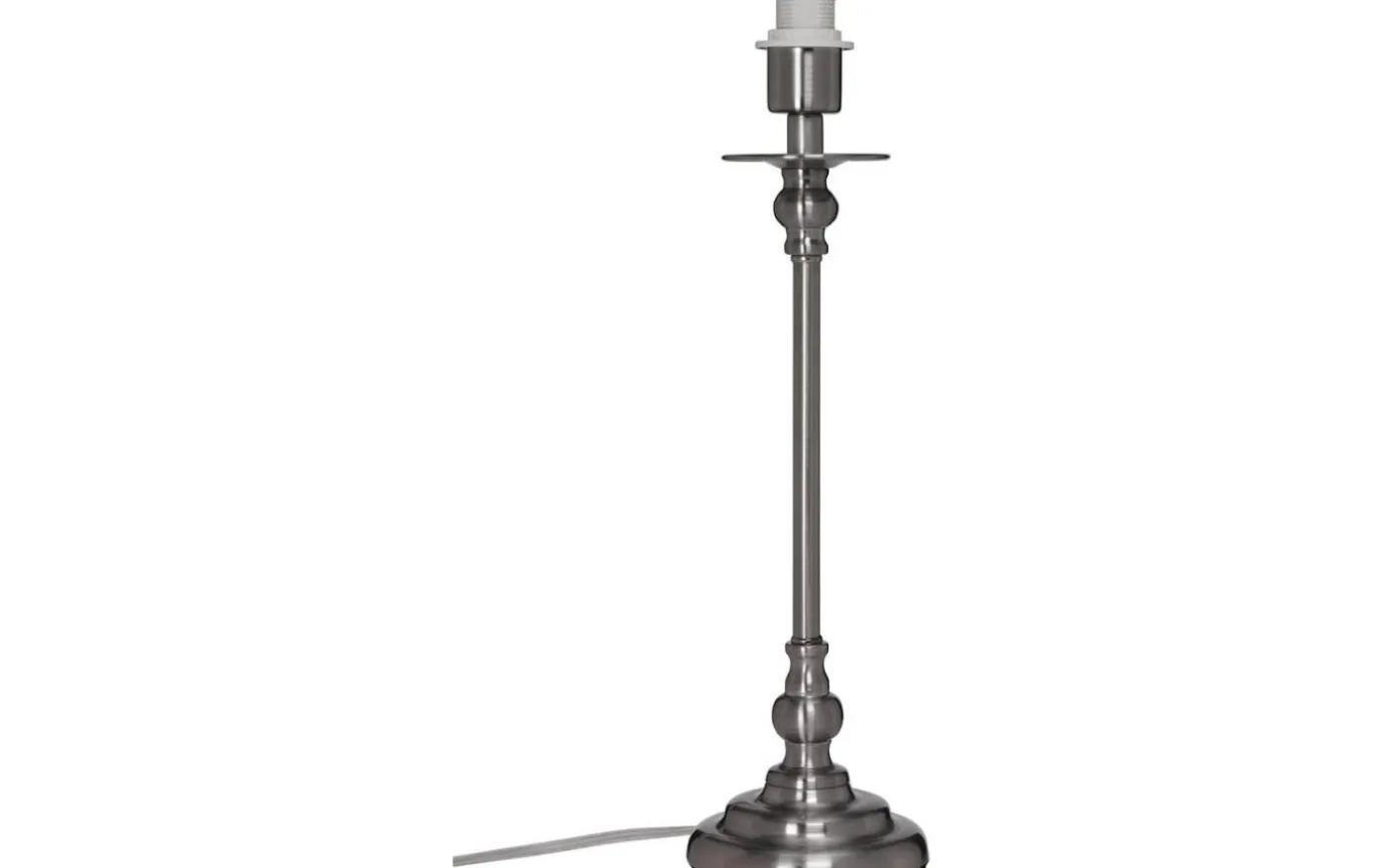 Sophie Lampfot 39cm Borstad Krom