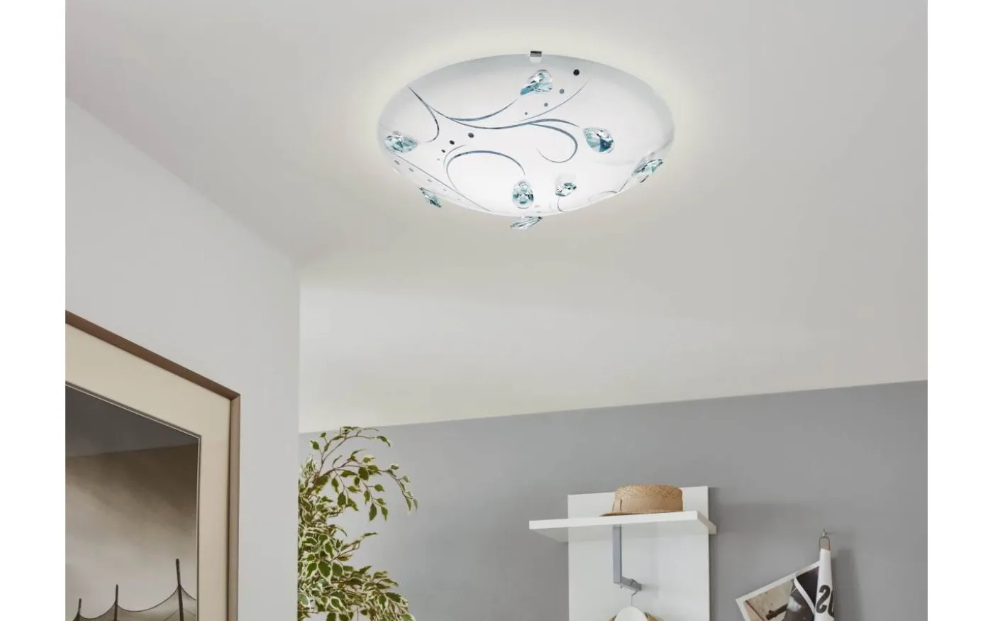 Sorrenta Plafond 31,5 LED 4000K 16W Vit/Kristall