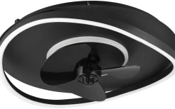 Sortland Takfläkt 50cm LED mattsvart