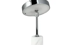 Starlight Uppladdningsbar Bordslampa 25cm LED 3000K 2W Krom/Vit Marmor