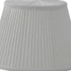 Stilskärm Satin Oval Lampskärm 25cm Plisserad Offwhite