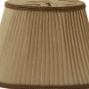 Stilskärm Satin Oval Lampskärm 25cm Plisserad Guld