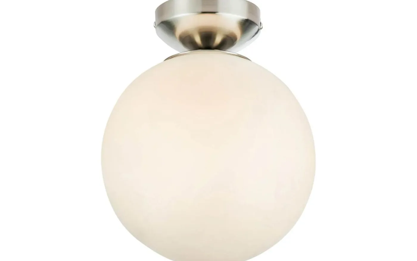 Stintino Plafond 20cm Vit/Satinnickel IP44