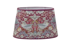 Strawberry Thief Oval Lampskärm 20cm Plum William Morris