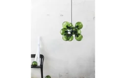 Tage Taklampa Svart Med Gröna Glas