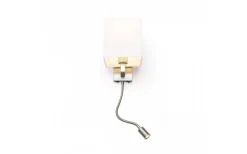 Taina Vägglampa Vit/Matt nickel E27 + 3W LED 25° 3000K