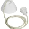 Takupphänge E27 med textilsladd 2,1m Beige