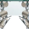 Tamara Takspotlight 24cm GU10 LED 3000K 4x3W Nickel IP44