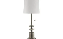 Tanger Bordslampa 56cm Svart nickel/Vit