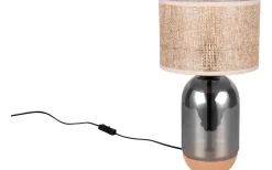 Tara Bordslampa 43cm E27 beige/förkromad