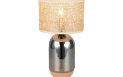 Tara Bordslampa 43cm E27 beige/förkromad