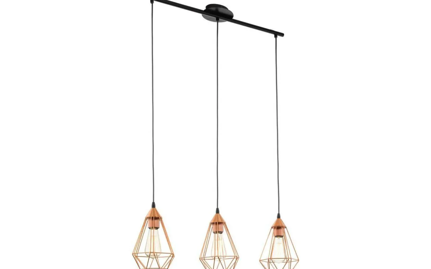 Tarbes Taklampa 79cm 3L Koppar