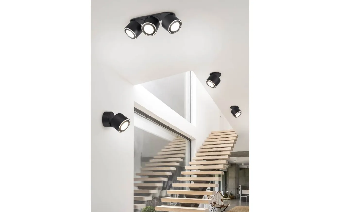 Taurus Spotlight LED 3-delad mattsvart