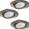 Tedo Spotlight 3-Pack GU10 LED 3000K 3x4,6W Nickel