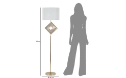 Tempo Golvlampa 161cm Vit/Guld