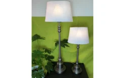 Theo Lampfot 42cm Antik nickel