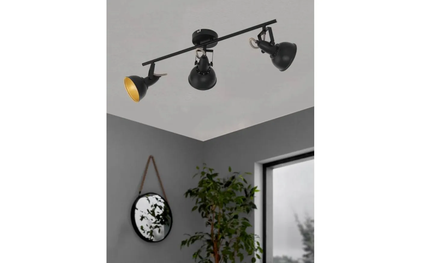 Thornton Takspotlight 61cm Svart/Guld