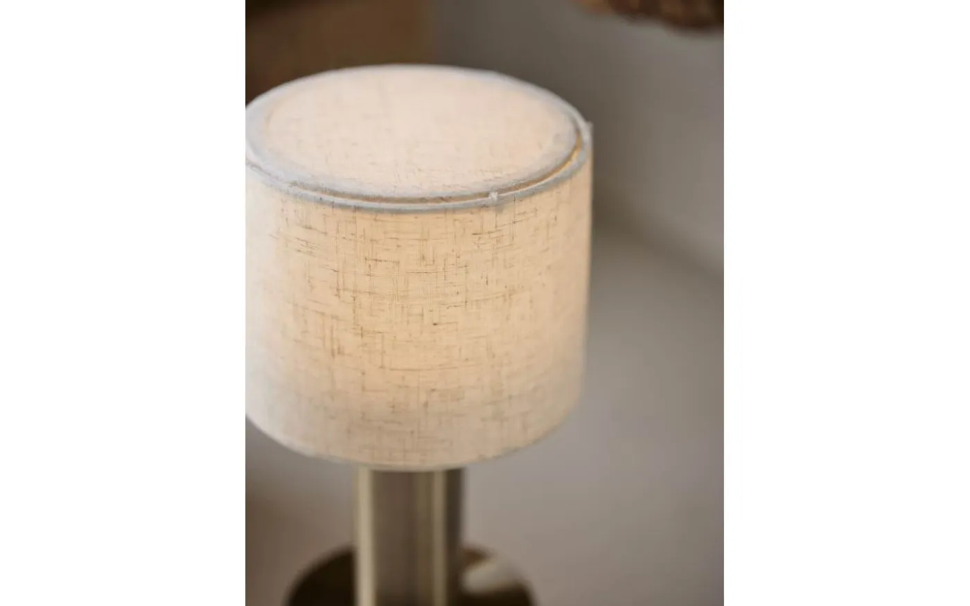 Tiara Lampskärm Ø13cm med Topplock Vit/Beige