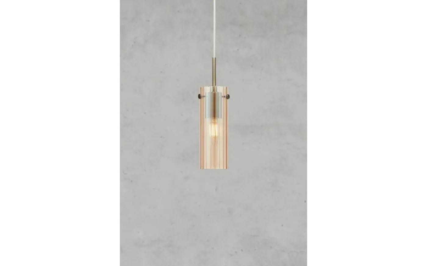 Tibia Fönsterlampa 7cm Amber/Antikmässing