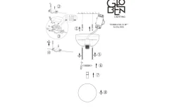 Torrano Vägglampa/Plafond 13cm IP44 Brun