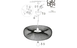 Torus Taklampa 65cm Svart