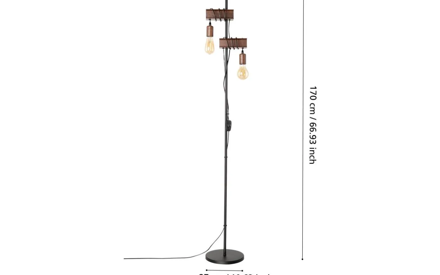 Townshend 4 Golvlampa 169cm Brun