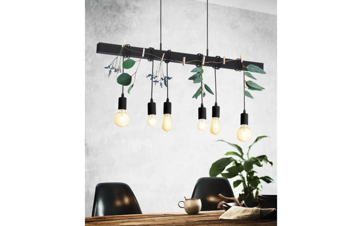 Townshend Taklampa 100cm 6L Svart