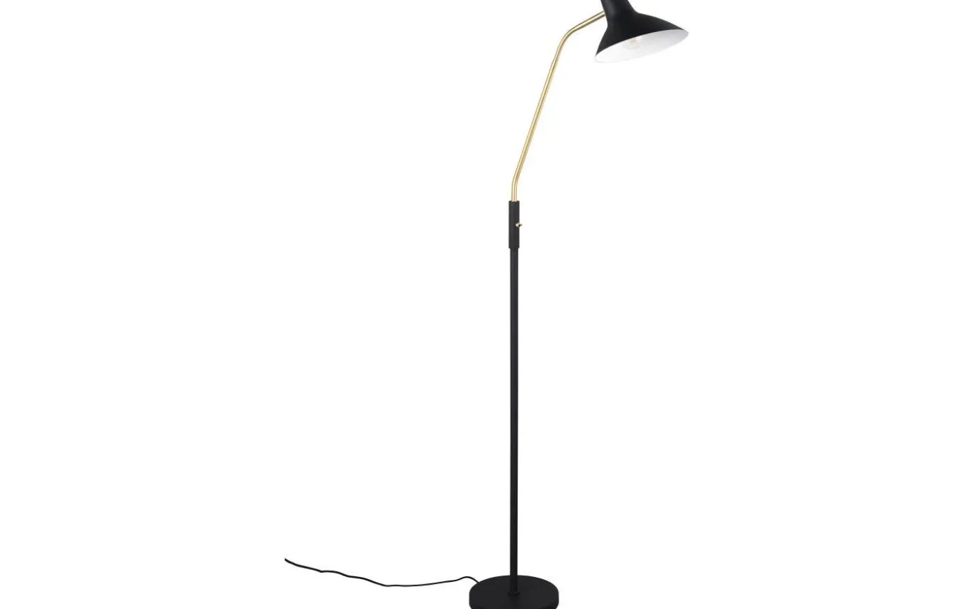 Traveller Golvlampa E27 mattsvart/mattmässing