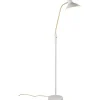 Traveller Golvlampa E27 varmgrå/matt mässing