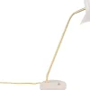 Traveller Skrivbordslampa E27 varmgrå/matt mässing