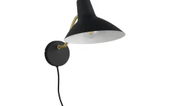 Traveller Vägglampa E27 mattsvart/mattmässing