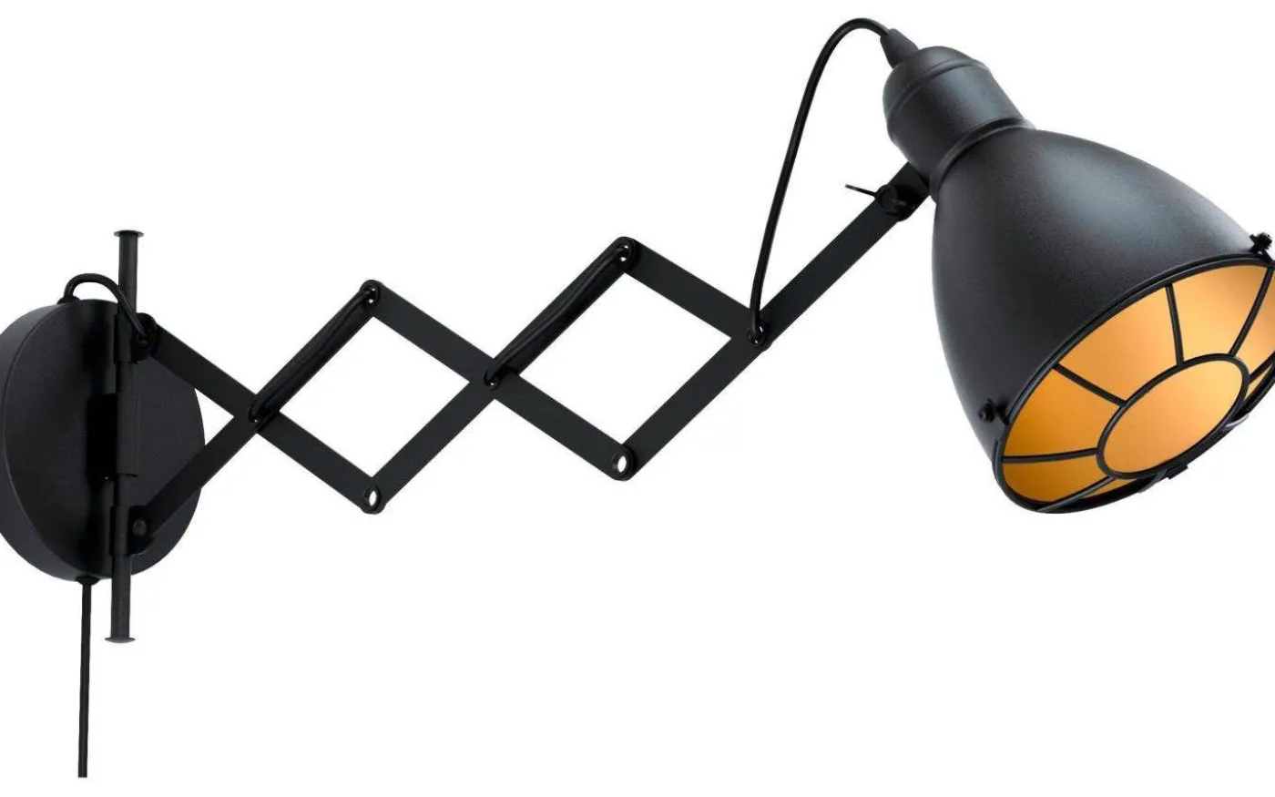 Treburley Vägglampa Svart/Guld