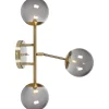 Trinity Vägglampa 3L 60cm Mässing/Rökfärgad