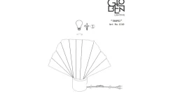 Tropez Bordslampa 35cm E27 Svart/Natur