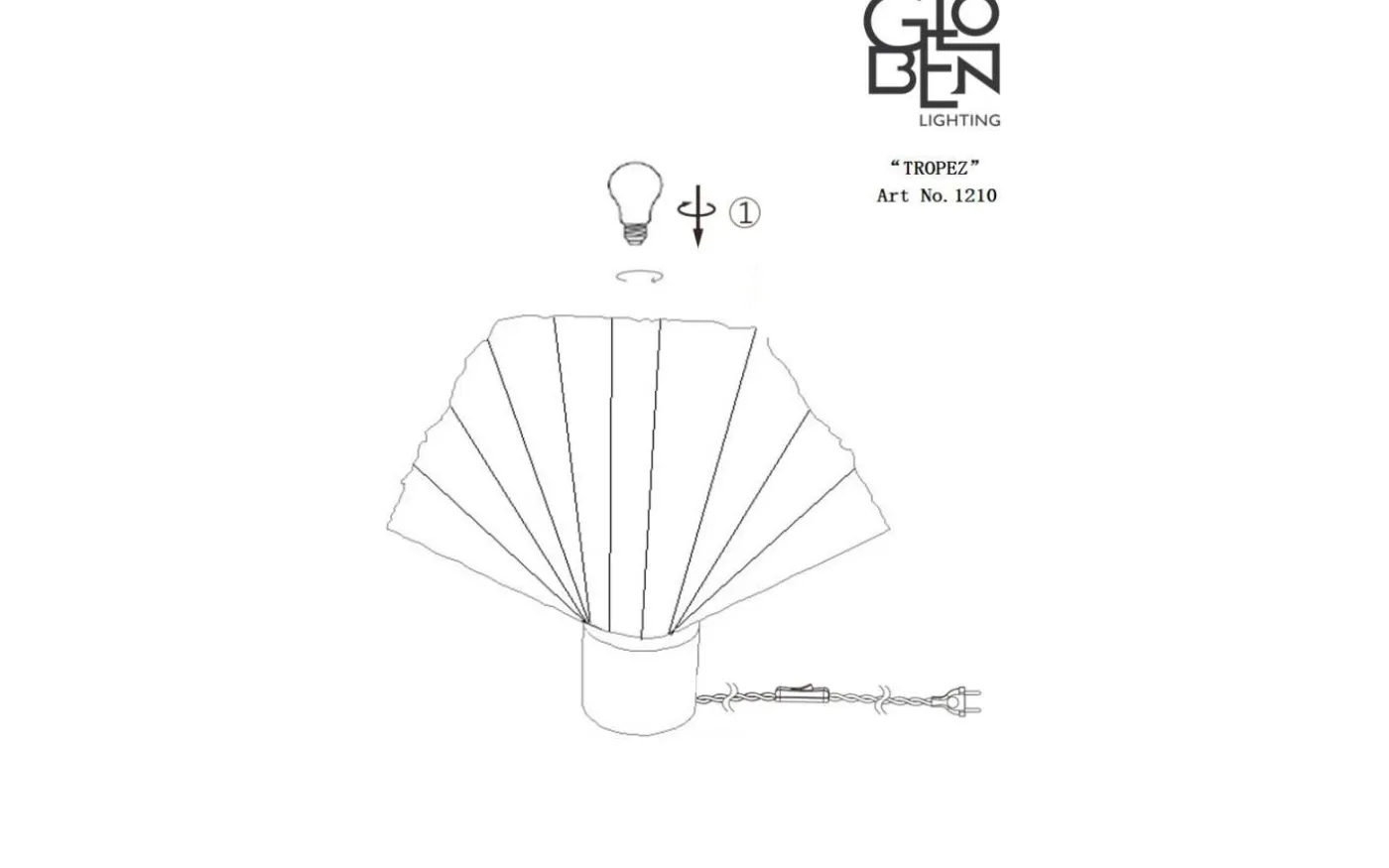 Tropez Bordslampa 35cm Ek/Natur