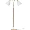 Tullgarn Golvfot 148cm 2L Mässing/Valnöt