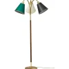 Tullgarn Golvfot 148cm 3L Mässing/Valnöt