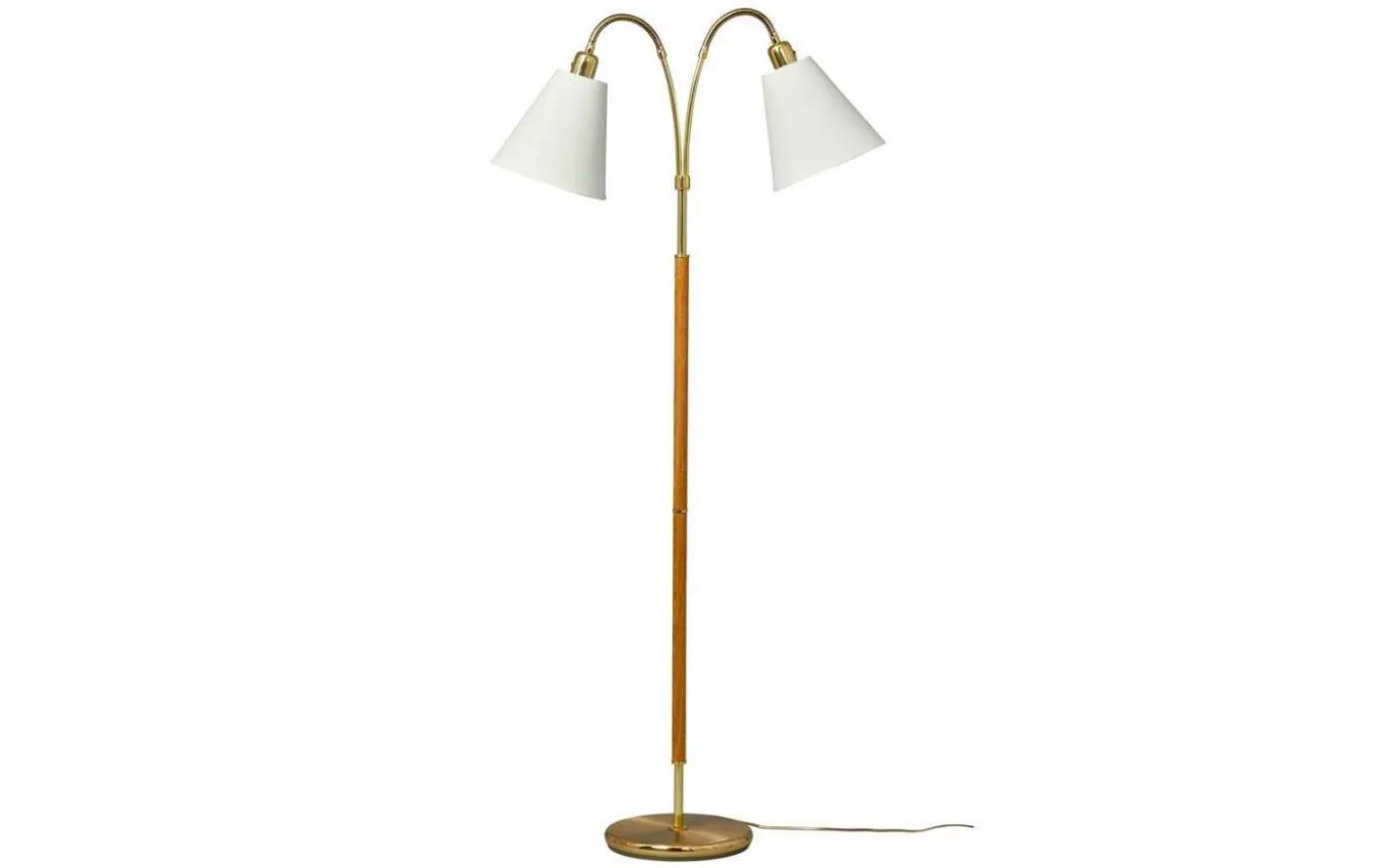 Tullgarn Golvfot 148cm 2L Mässing/Ek