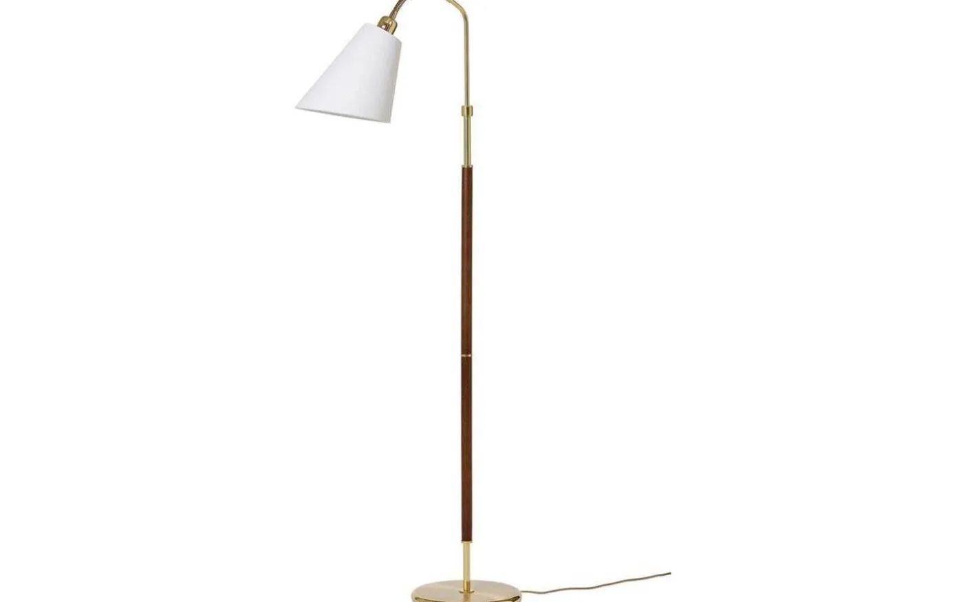 Tullgarn Golvfot 148cm Mässing/Valnöt