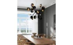 Turno Taklampa 80cm Svart/Guld