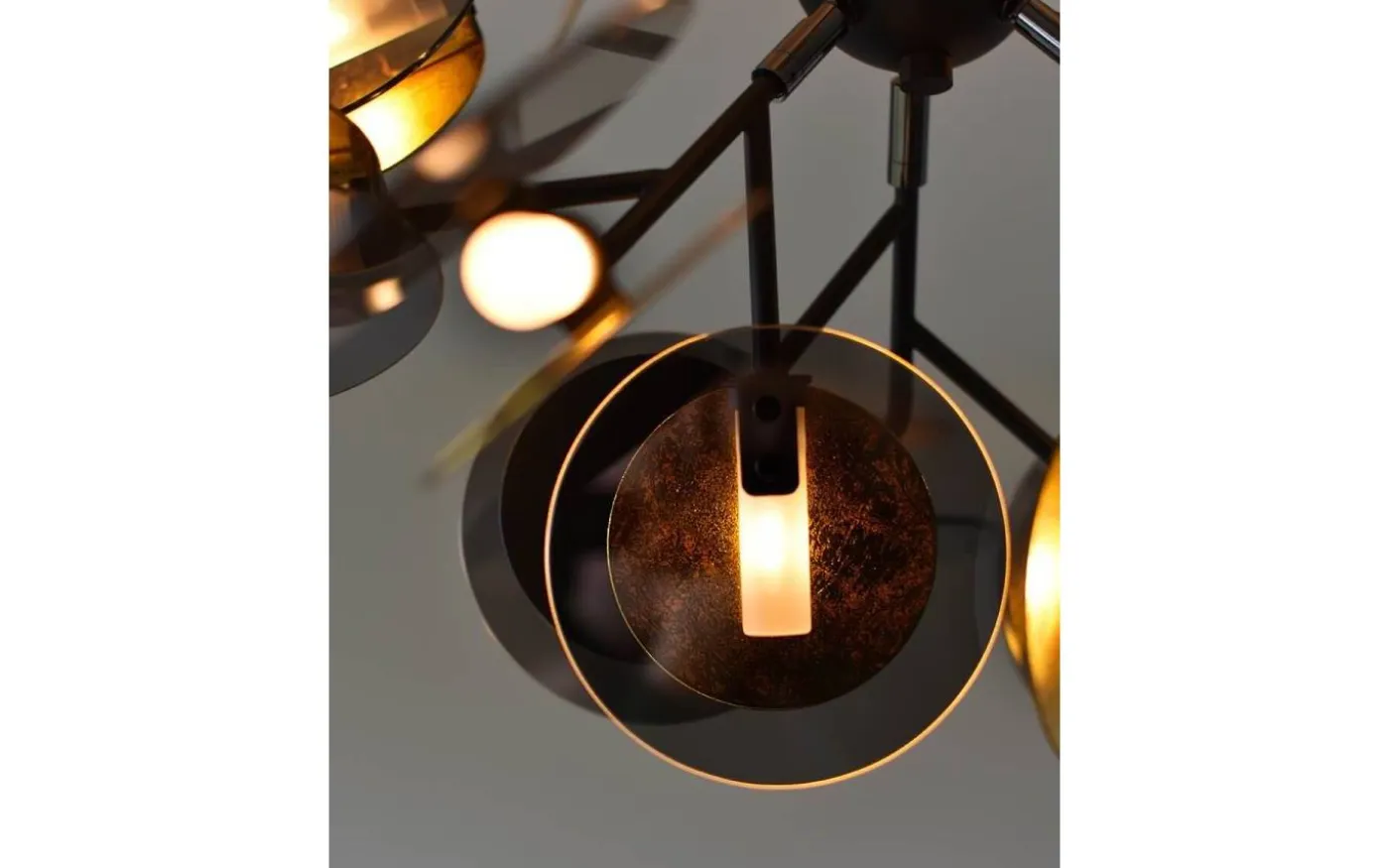 Turno Taklampa 80cm Svart/Guld