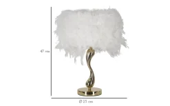 Tutto Bordslampa Fjädrar 47cm Vit