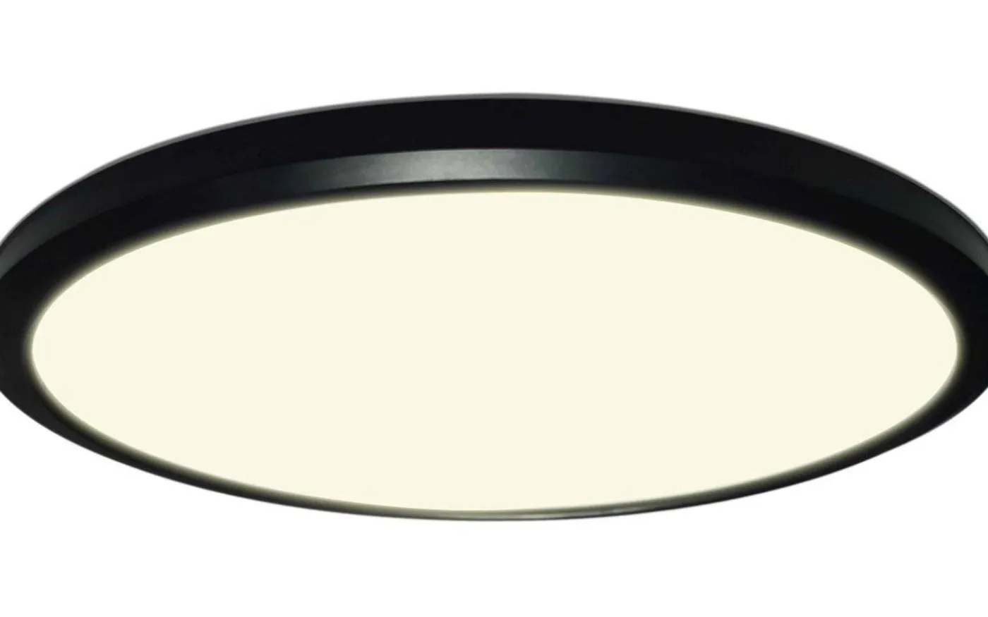 Ultra Light Plafond Ø24cm LED 3-Steg DIM Minne 3000K 1250lm 15W(100W) Svart IP54