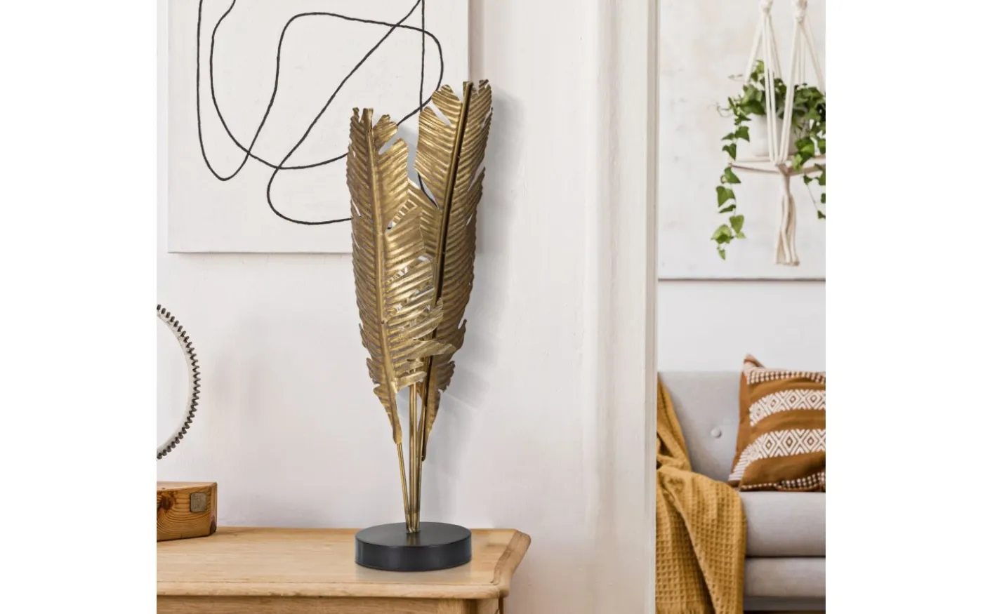 Universe Bordslampa Palm 65cm Guld
