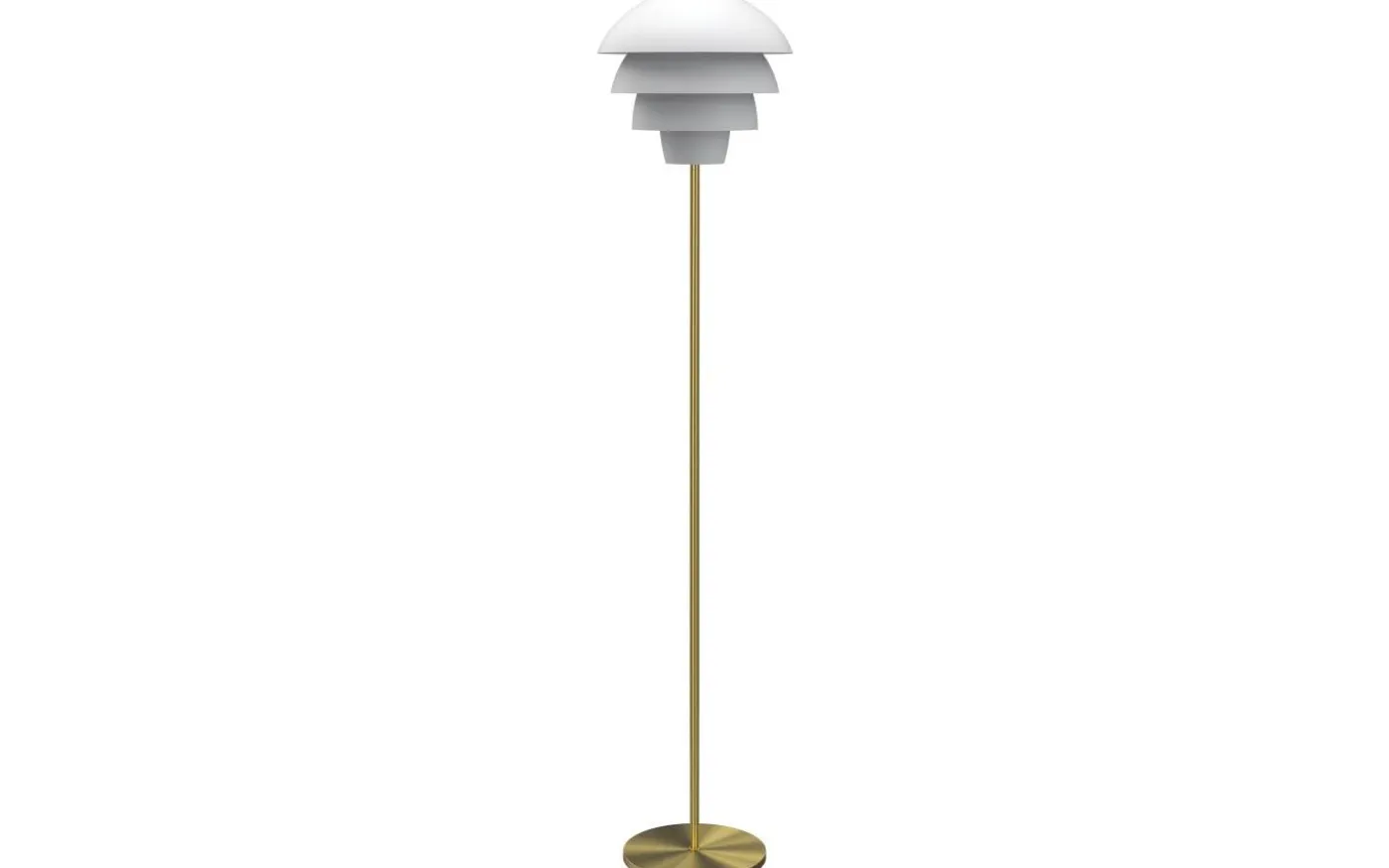 Valencia Golvlampa 151cm Vit/Mässing