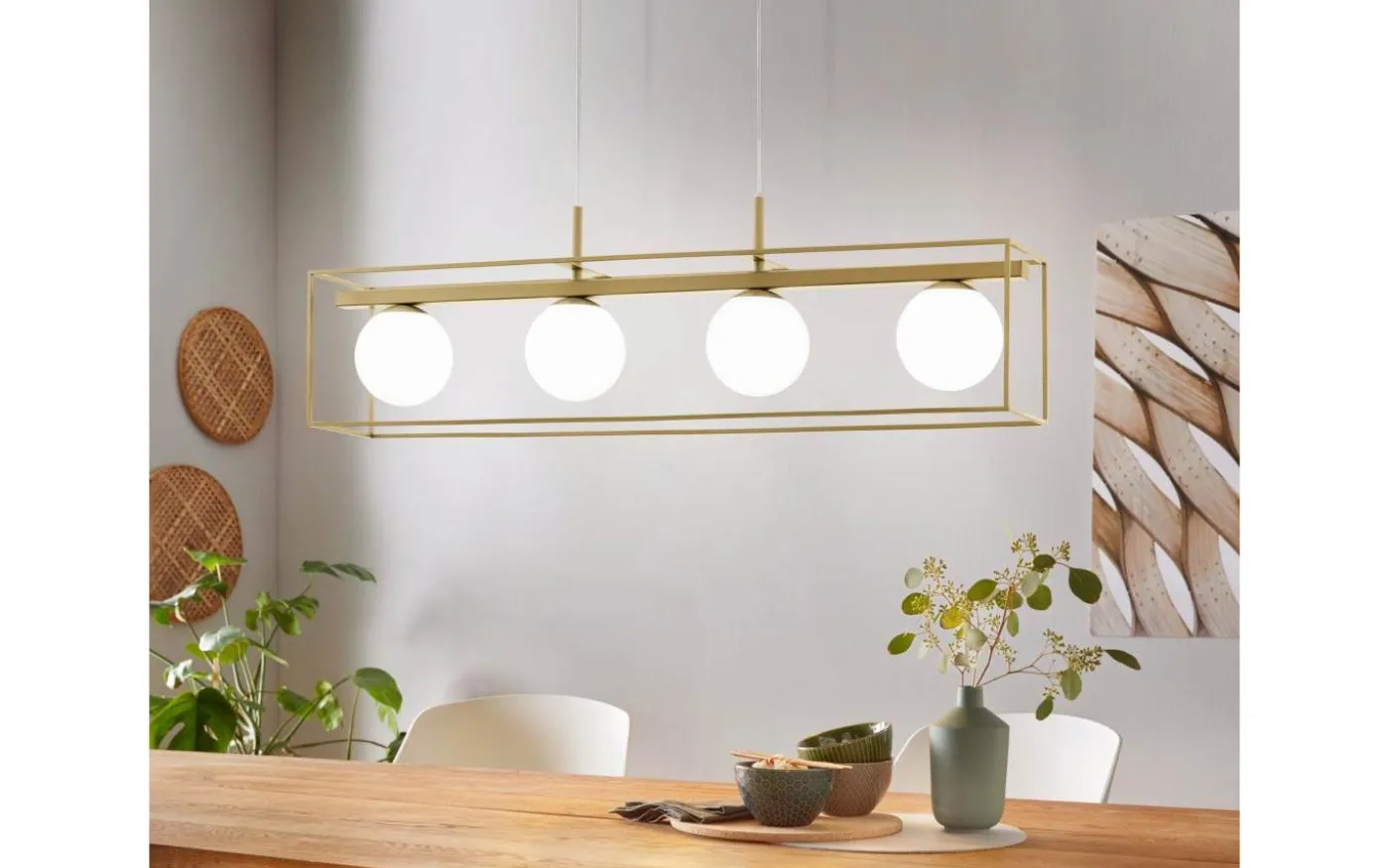 Vallaspra Taklampa 91cm Champagne/Opal