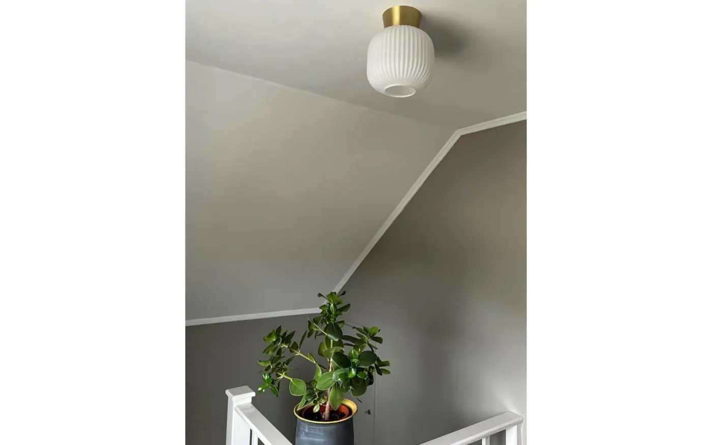 Vanja Plafond 20cm Vit/Matt Mässing