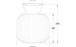 Vanja Plafond 20cm Vit/Stål
